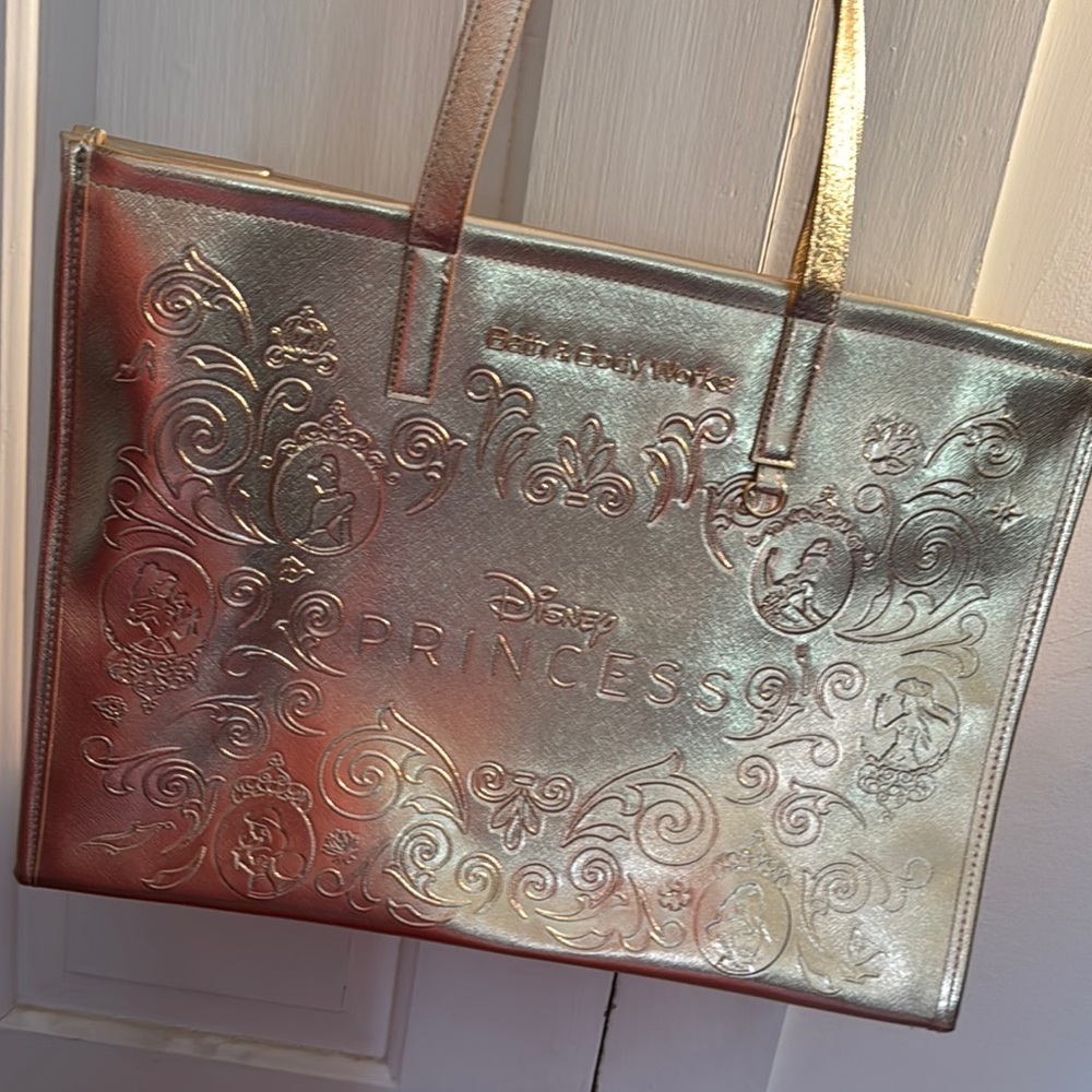 NWOT Bath & Body Works Disney Princess Golden Tote Bag